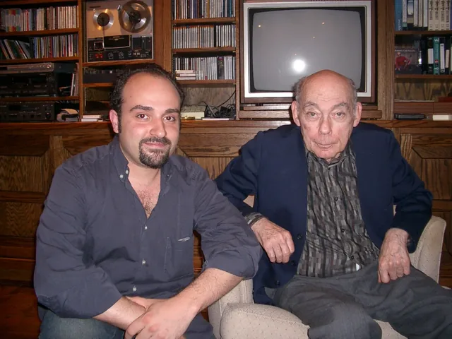 Lucio Amanti sitting beside János Starker